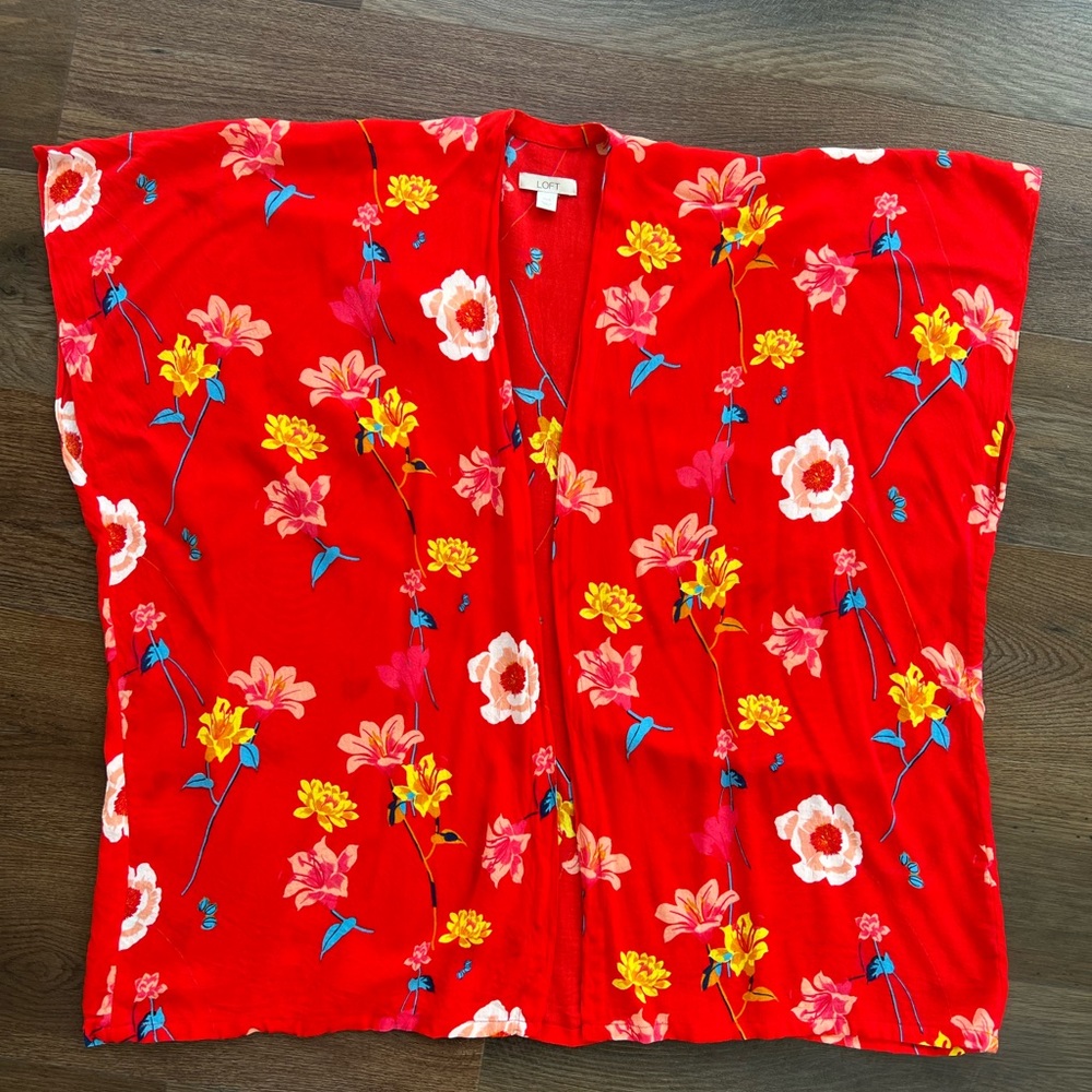 Red Floral Kimono